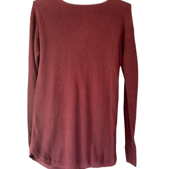 Talbots Warm, Cozy Womens XS Burgundy Knit Sweater Tunic XS - Picture 2 of 10